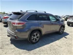 2016 Toyota Highlander Xle Gray vin: 5TDJKRFH5GS353373