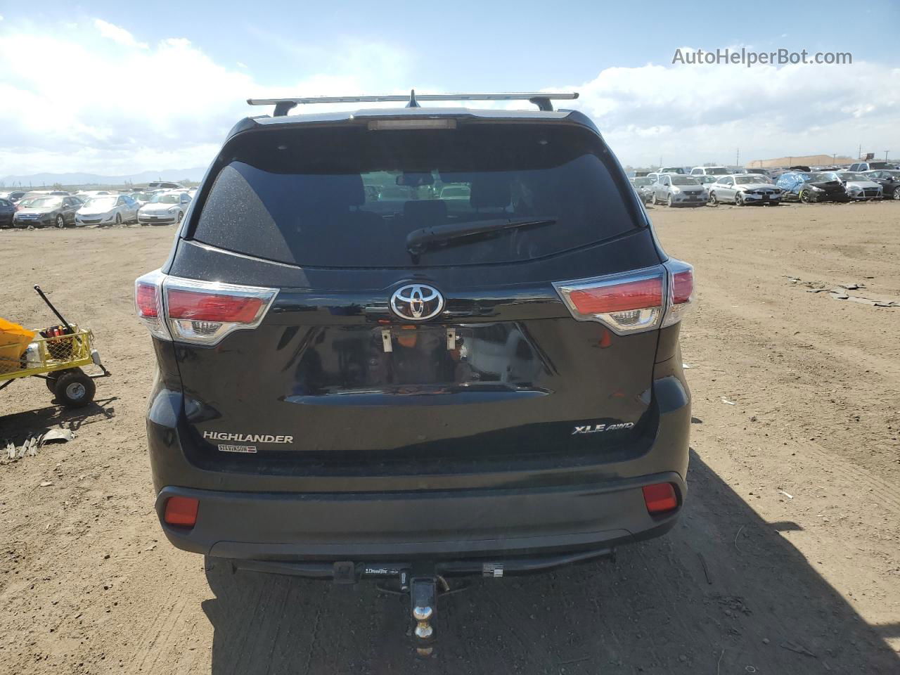 2016 Toyota Highlander Xle Black vin: 5TDJKRFH6GS267361