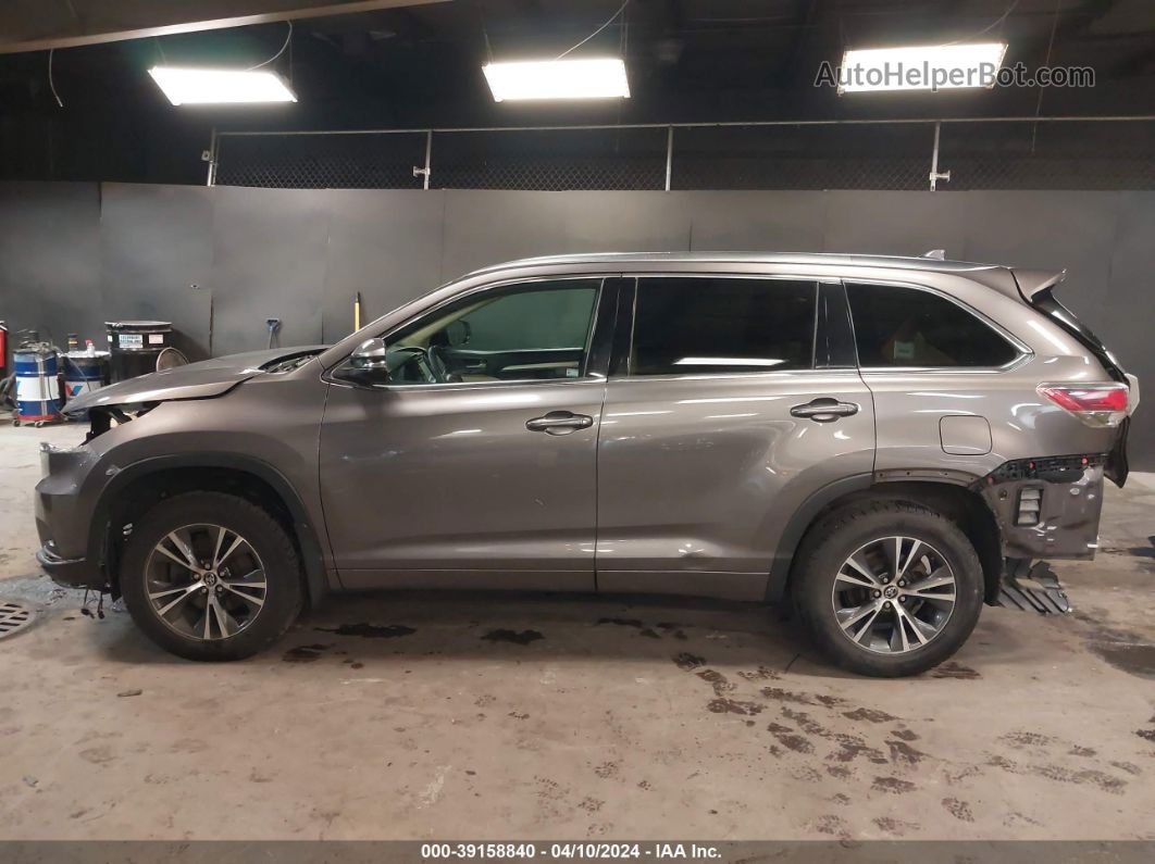 2016 Toyota Highlander Xle V6 Серый vin: 5TDJKRFH6GS506228