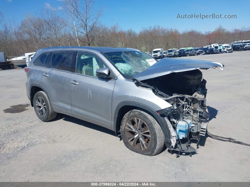 2016 Toyota Highlander Xle V6 Silver vin: 5TDJKRFH7GS309083