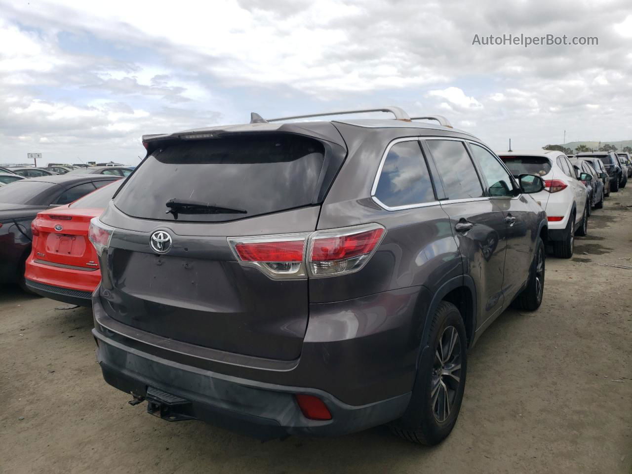 2016 Toyota Highlander Xle Gray vin: 5TDJKRFH8GS281021