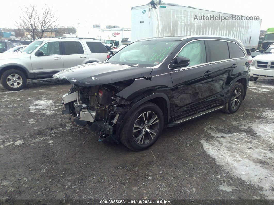 2016 Toyota Highlander Xle V6 Black vin: 5TDJKRFH8GS321596