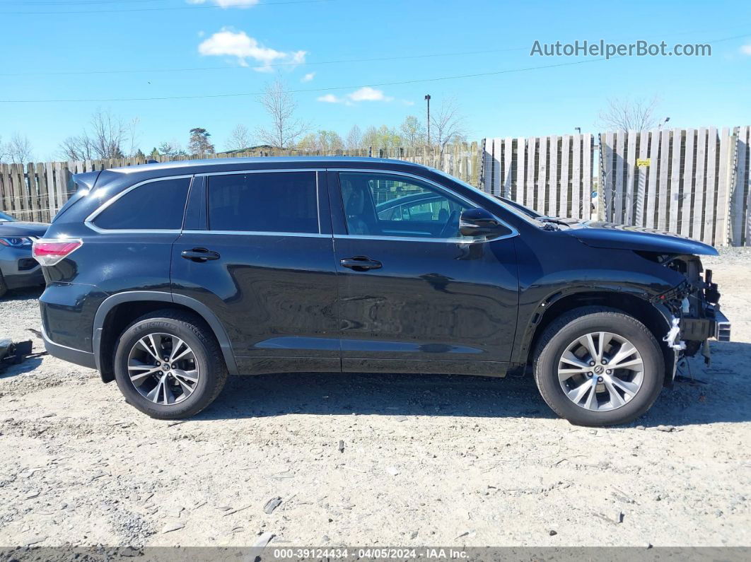 2016 Toyota Highlander Xle V6 Black vin: 5TDJKRFH9GS258458