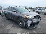 2016 Toyota Highlander Xle V6 Gray vin: 5TDJKRFHXGS242219