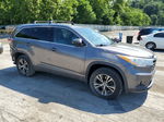 2016 Toyota Highlander Xle Угольный vin: 5TDJKRFHXGS292375