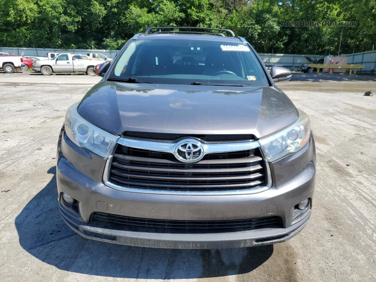 2016 Toyota Highlander Xle Charcoal vin: 5TDJKRFHXGS292375