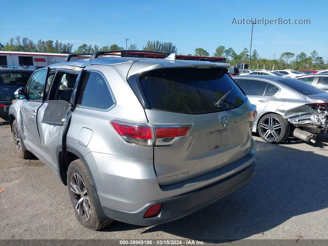 2016 Toyota Highlander Xle V6 Silver vin: 5TDJKRFHXGS306632