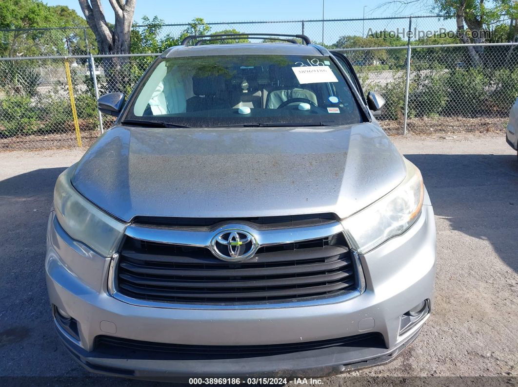 2016 Toyota Highlander Xle V6 Silver vin: 5TDJKRFHXGS306632