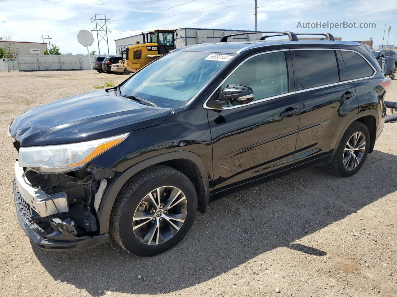 2016 Toyota Highlander Xle Black vin: 5TDJKRFHXGS319008