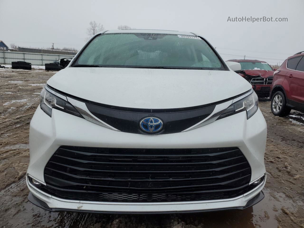 2022 Toyota Sienna Xle White vin: 5TDJRKEC0NS104078