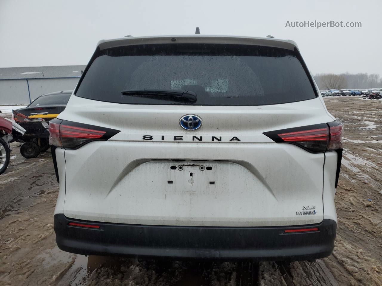 2022 Toyota Sienna Xle Белый vin: 5TDJRKEC0NS104078