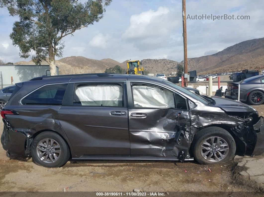 2022 Toyota Sienna Xle Gray vin: 5TDJRKEC4NS134281