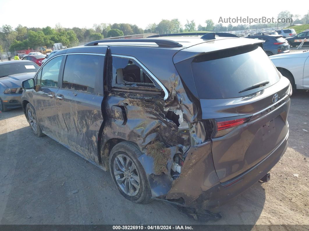 2022 Toyota Sienna Xle Gray vin: 5TDJRKEC4NS134751