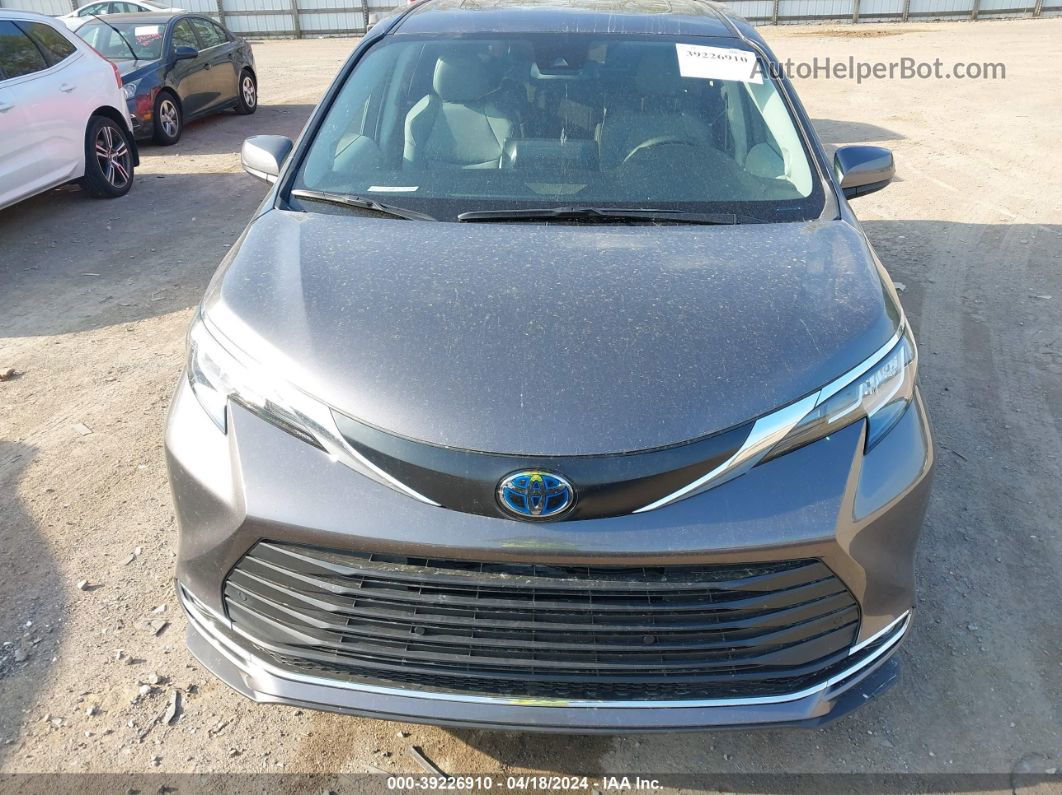 2022 Toyota Sienna Xle Gray vin: 5TDJRKEC4NS134751