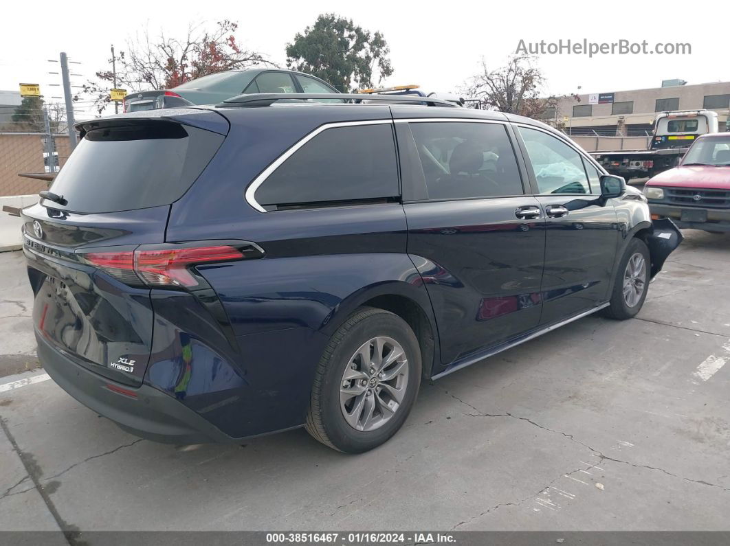 2022 Toyota Sienna Xle Dark Blue vin: 5TDJRKEC5NS105212