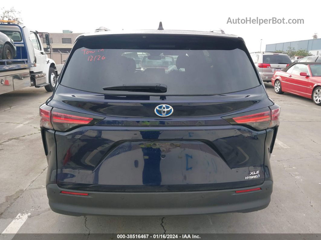 2022 Toyota Sienna Xle Dark Blue vin: 5TDJRKEC5NS105212