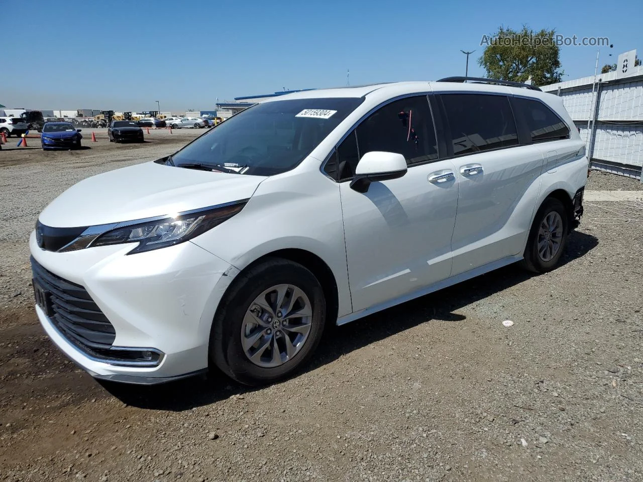 2022 Toyota Sienna Xle White vin: 5TDJRKEC7NS086033