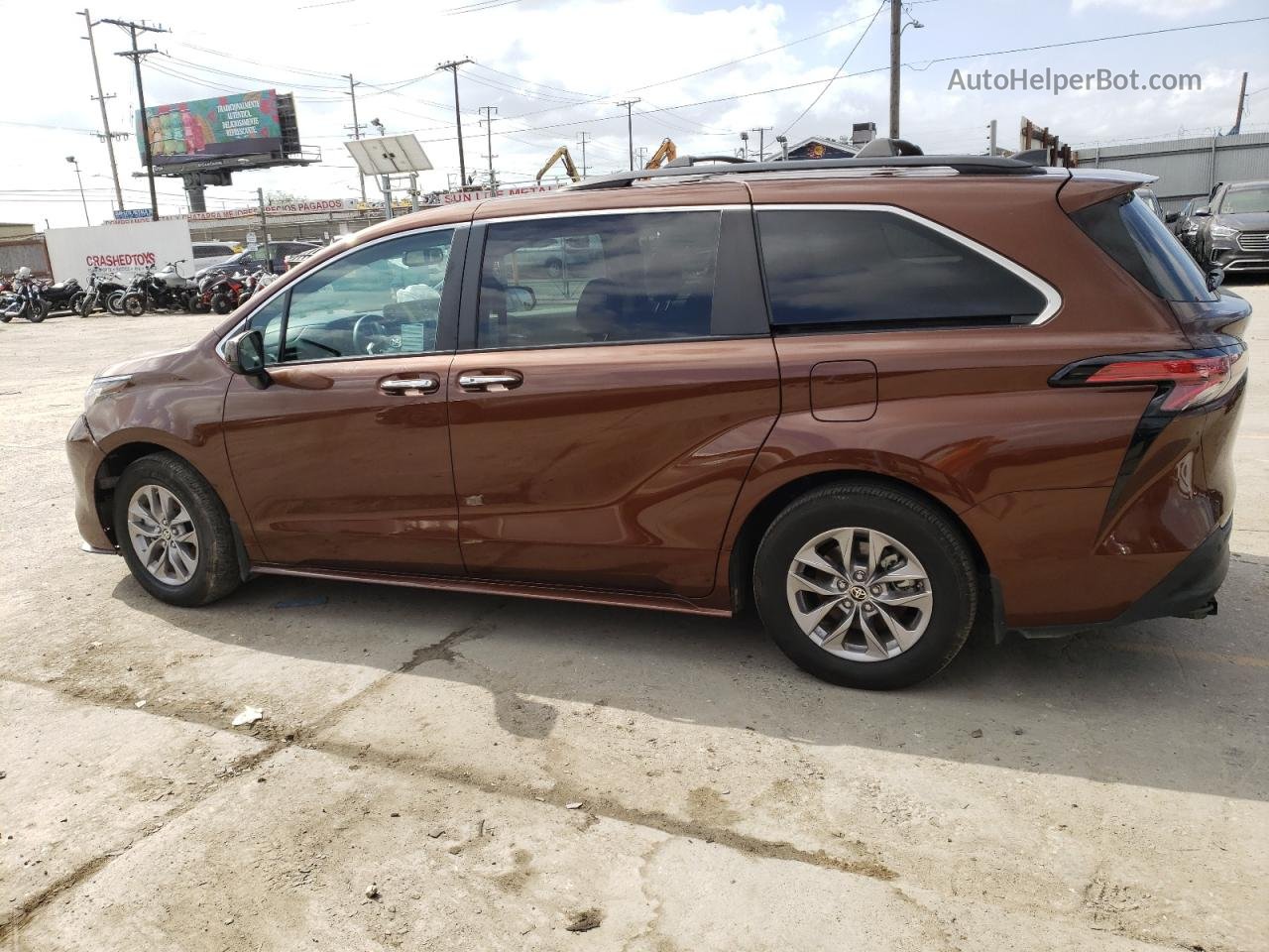 2022 Toyota Sienna Xle Brown vin: 5TDJRKEC7NS090079