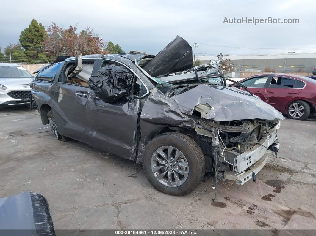 2022 Toyota Sienna Xle Gray vin: 5TDJRKEC7NS121878