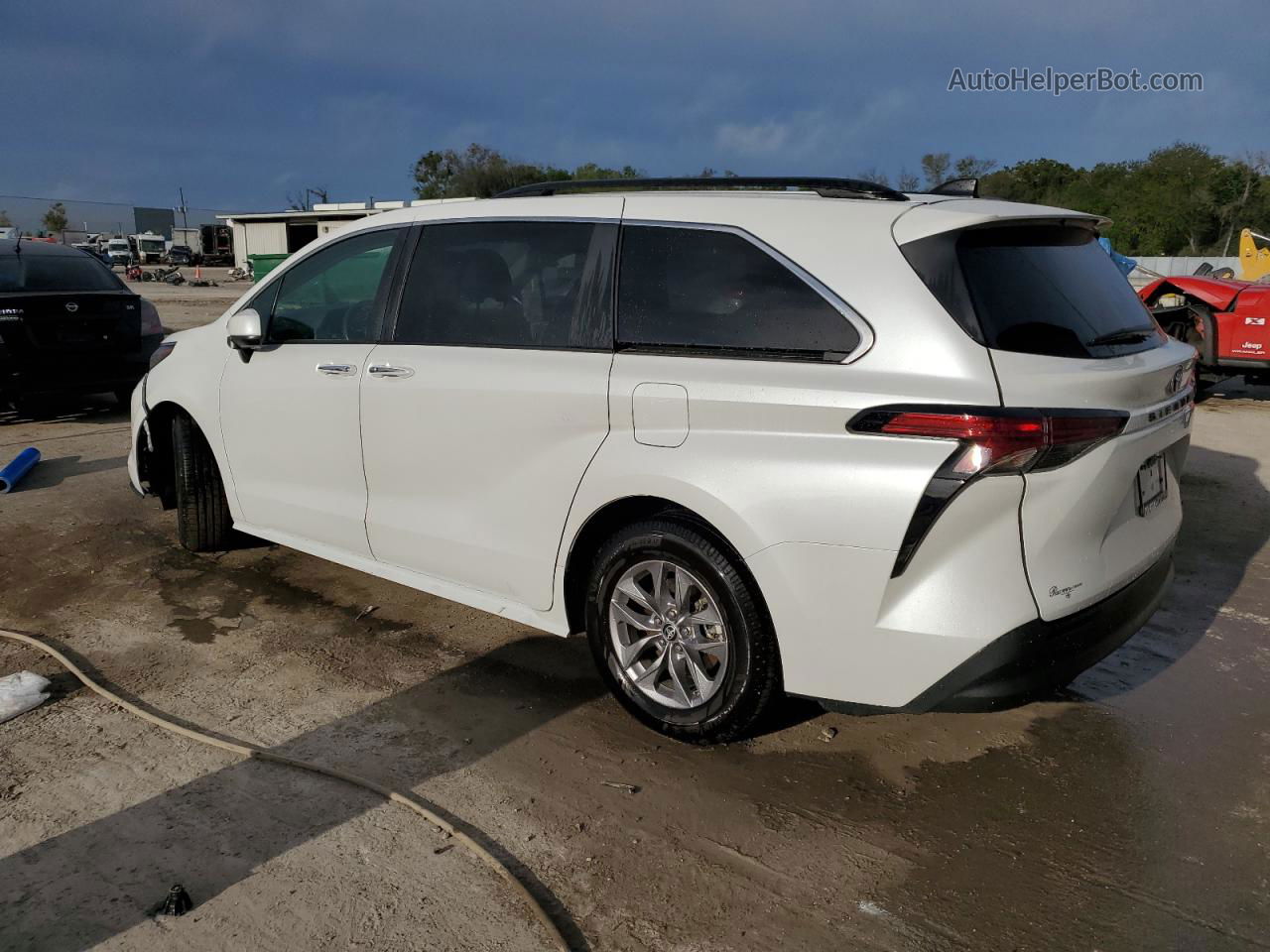 2022 Toyota Sienna Xle White vin: 5TDJRKEC8NS097185