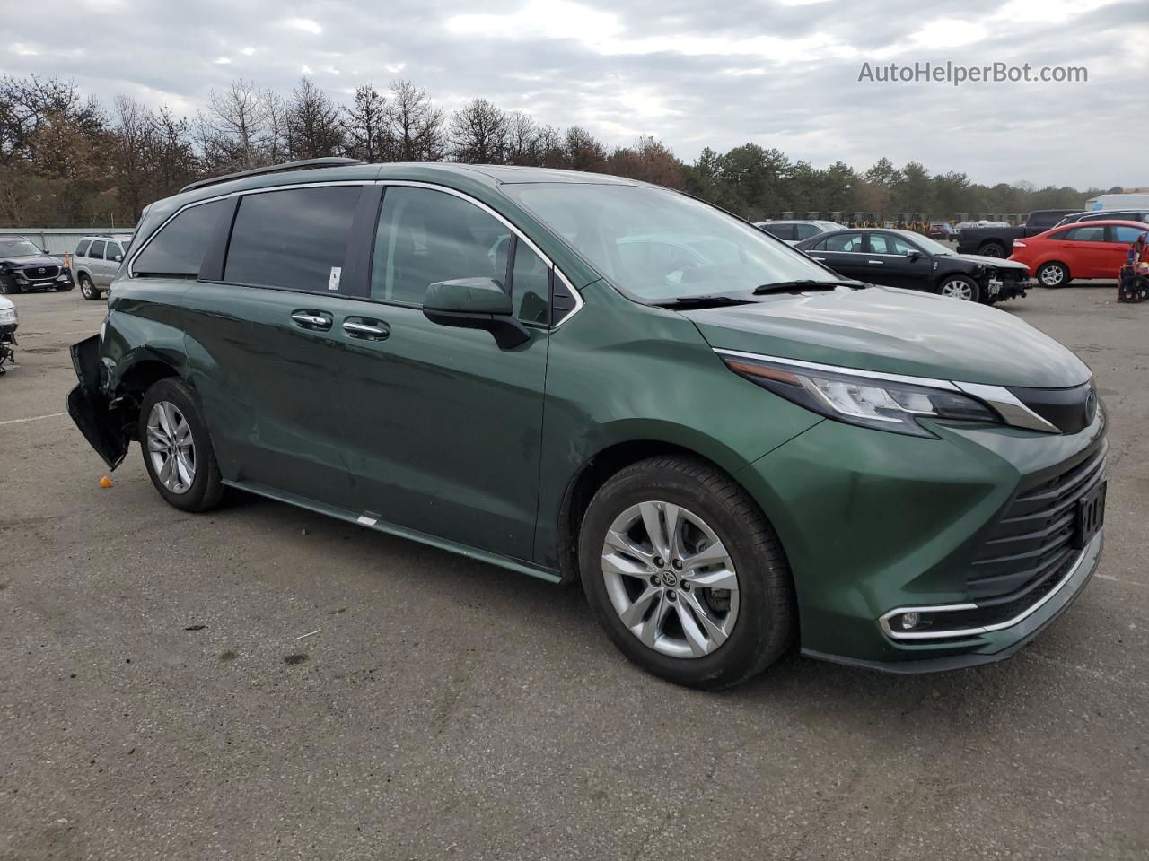 2022 Toyota Sienna Xle Green vin: 5TDJRKEC8NS102613