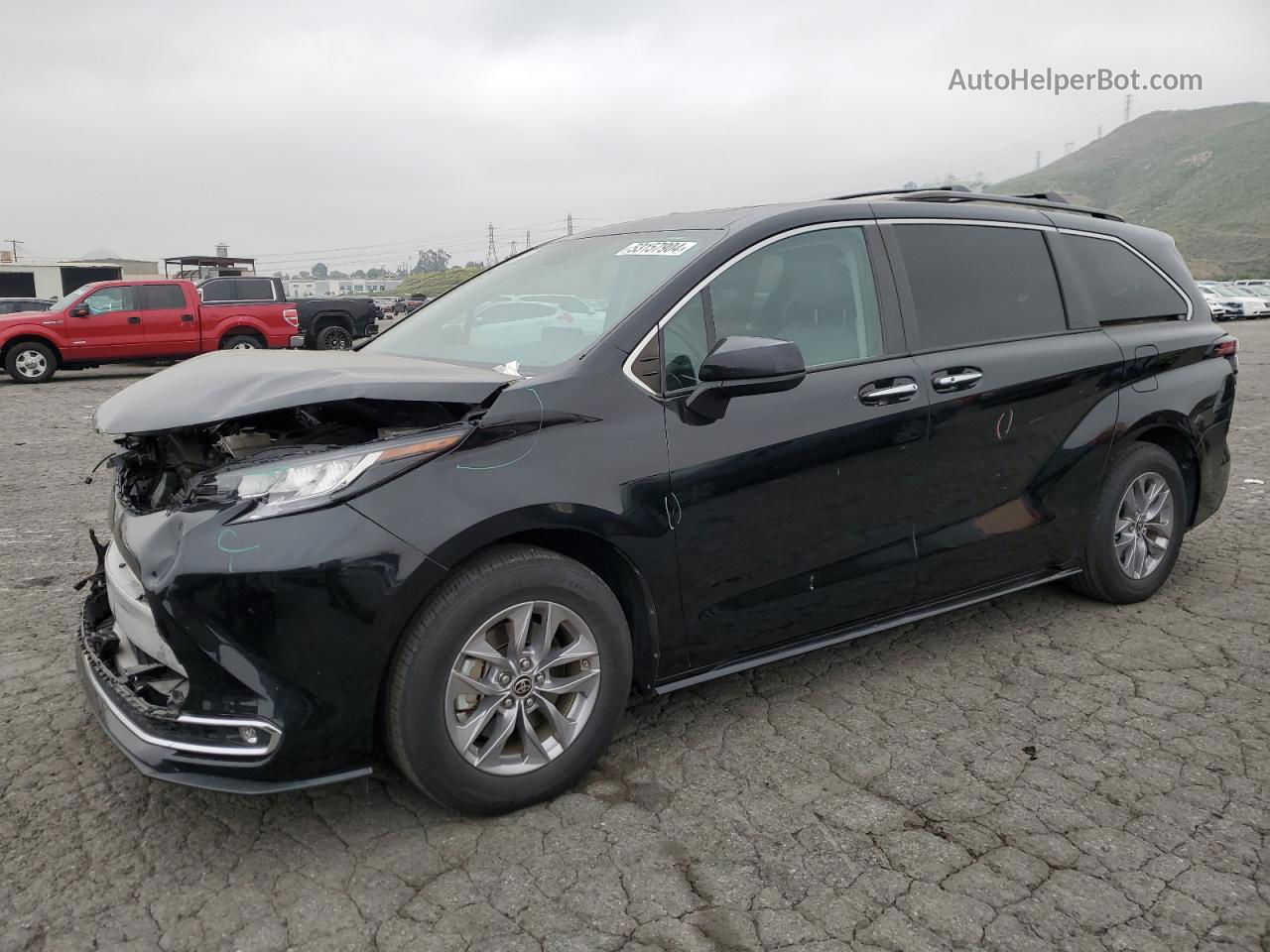 2022 Toyota Sienna Xle Black vin: 5TDJRKEC9NS094859