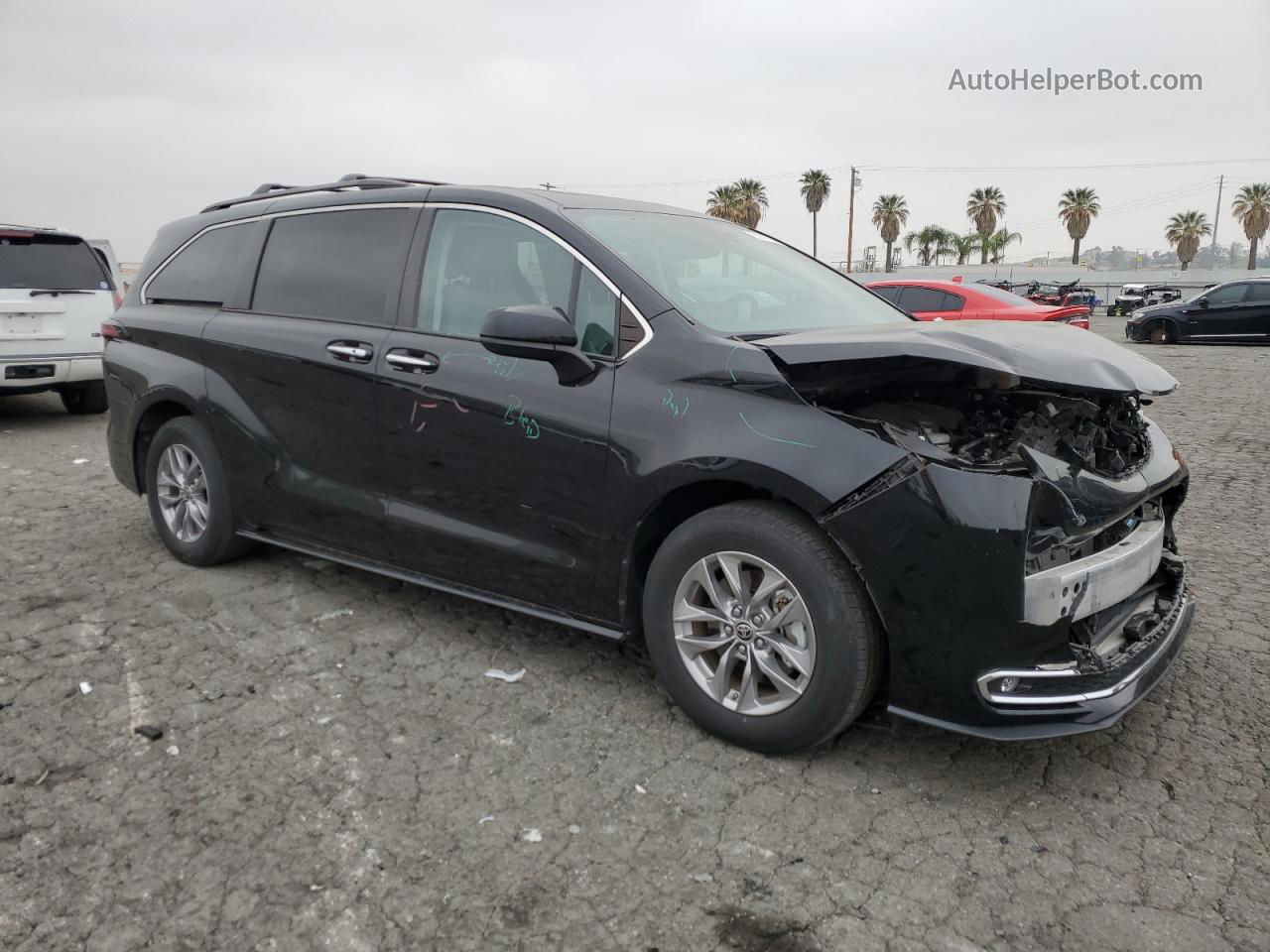 2022 Toyota Sienna Xle Black vin: 5TDJRKEC9NS094859