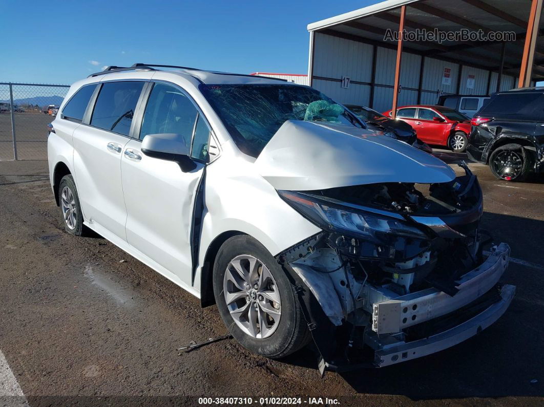 2022 Toyota Sienna Xle White vin: 5TDJSKFC5NS043524