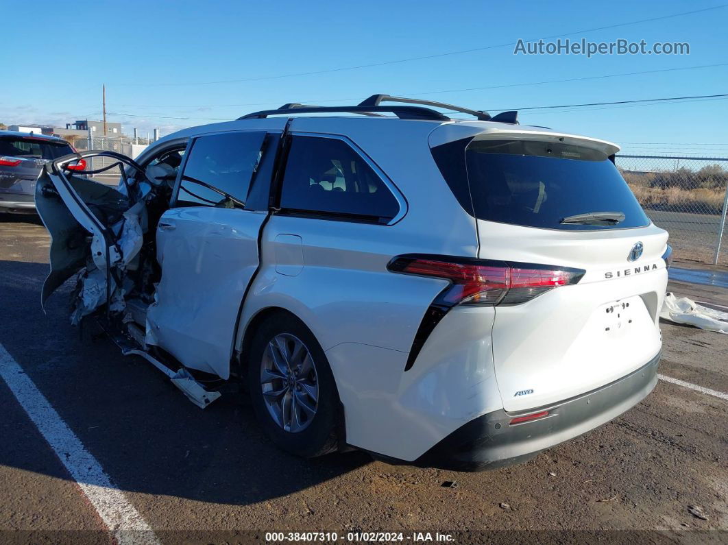 2022 Toyota Sienna Xle White vin: 5TDJSKFC5NS043524