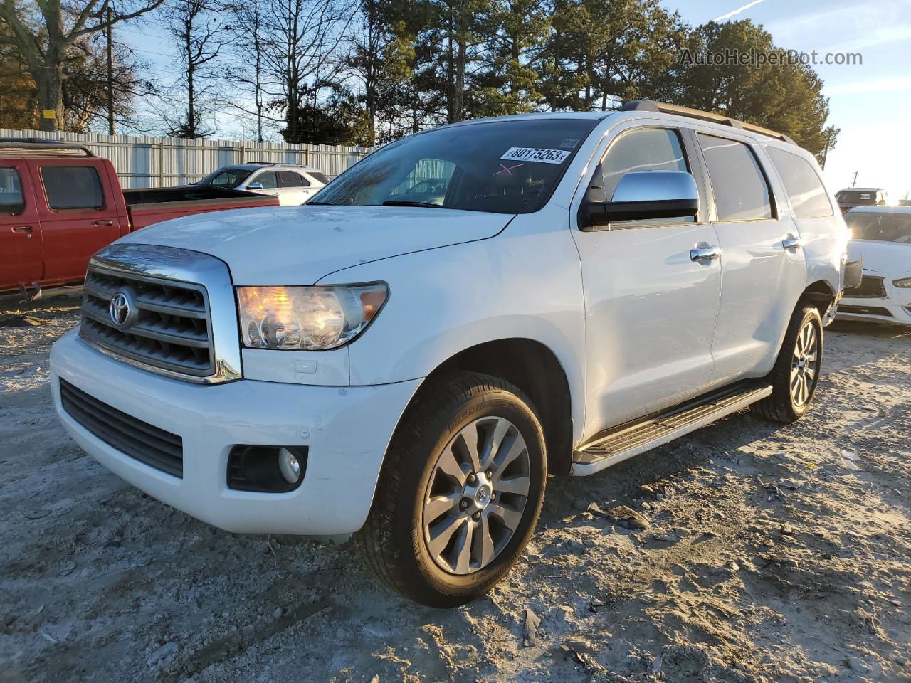 2016 Toyota Sequoia Limited White vin: 5TDJW5G14GS128568