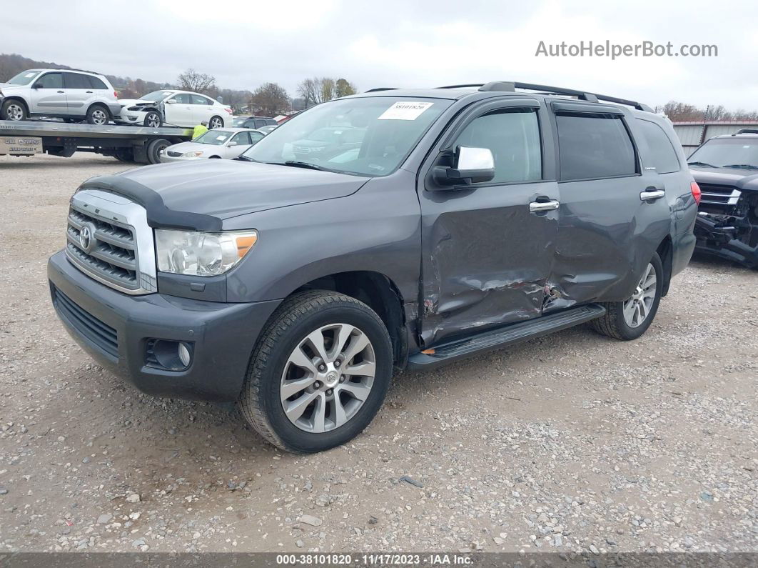 2017 Toyota Sequoia Limited Серый vin: 5TDJW5G18HS148968