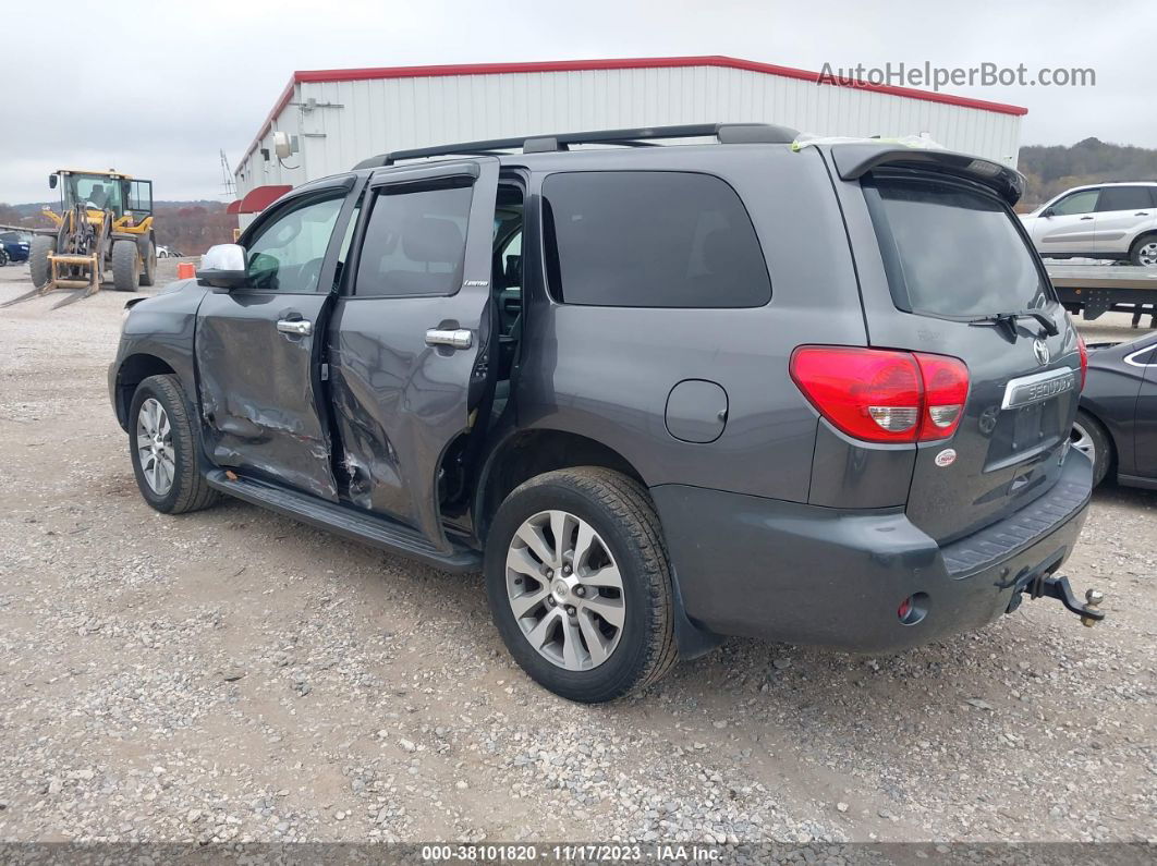 2017 Toyota Sequoia Limited Gray vin: 5TDJW5G18HS148968