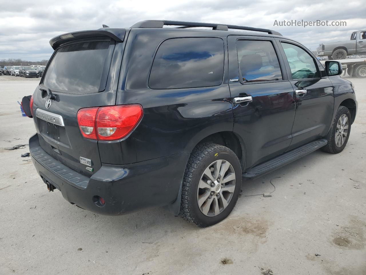 2016 Toyota Sequoia Limited Черный vin: 5TDJW5G1XGS141258