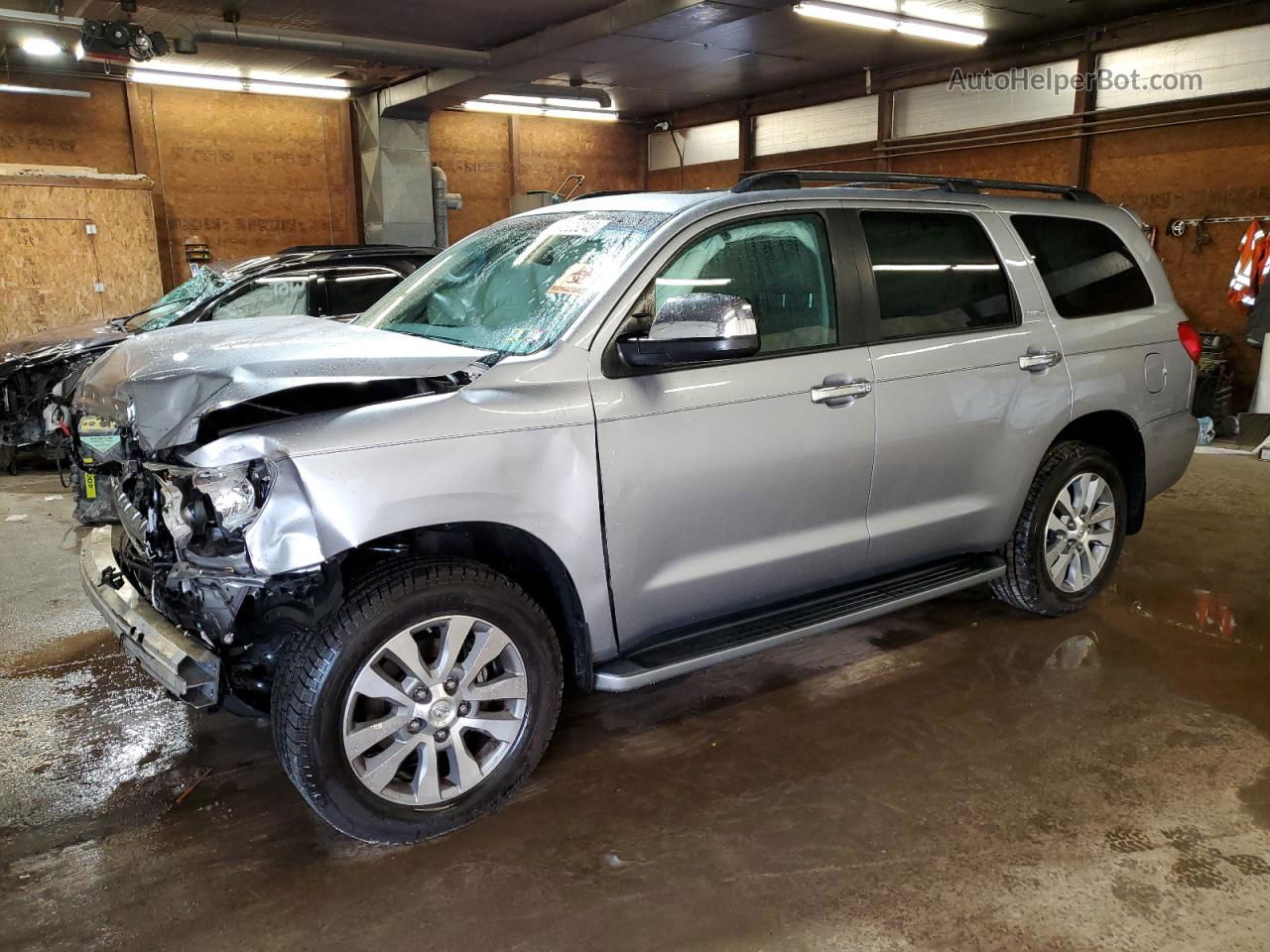 2016 Toyota Sequoia Limited Silver vin: 5TDJY5G11GS146682