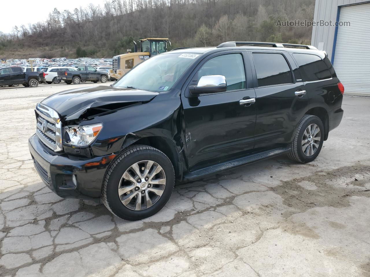 2017 Toyota Sequoia Limited Черный vin: 5TDJY5G12HS155411