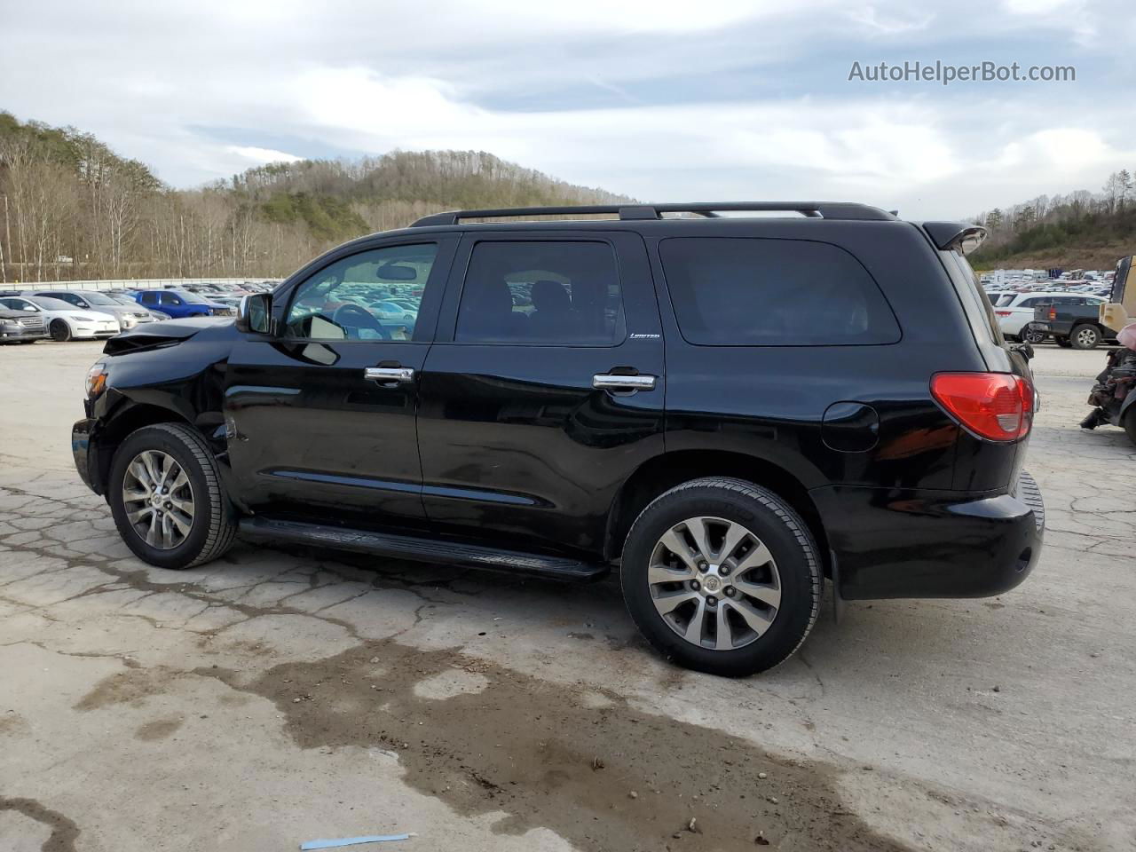 2017 Toyota Sequoia Limited Black vin: 5TDJY5G12HS155411