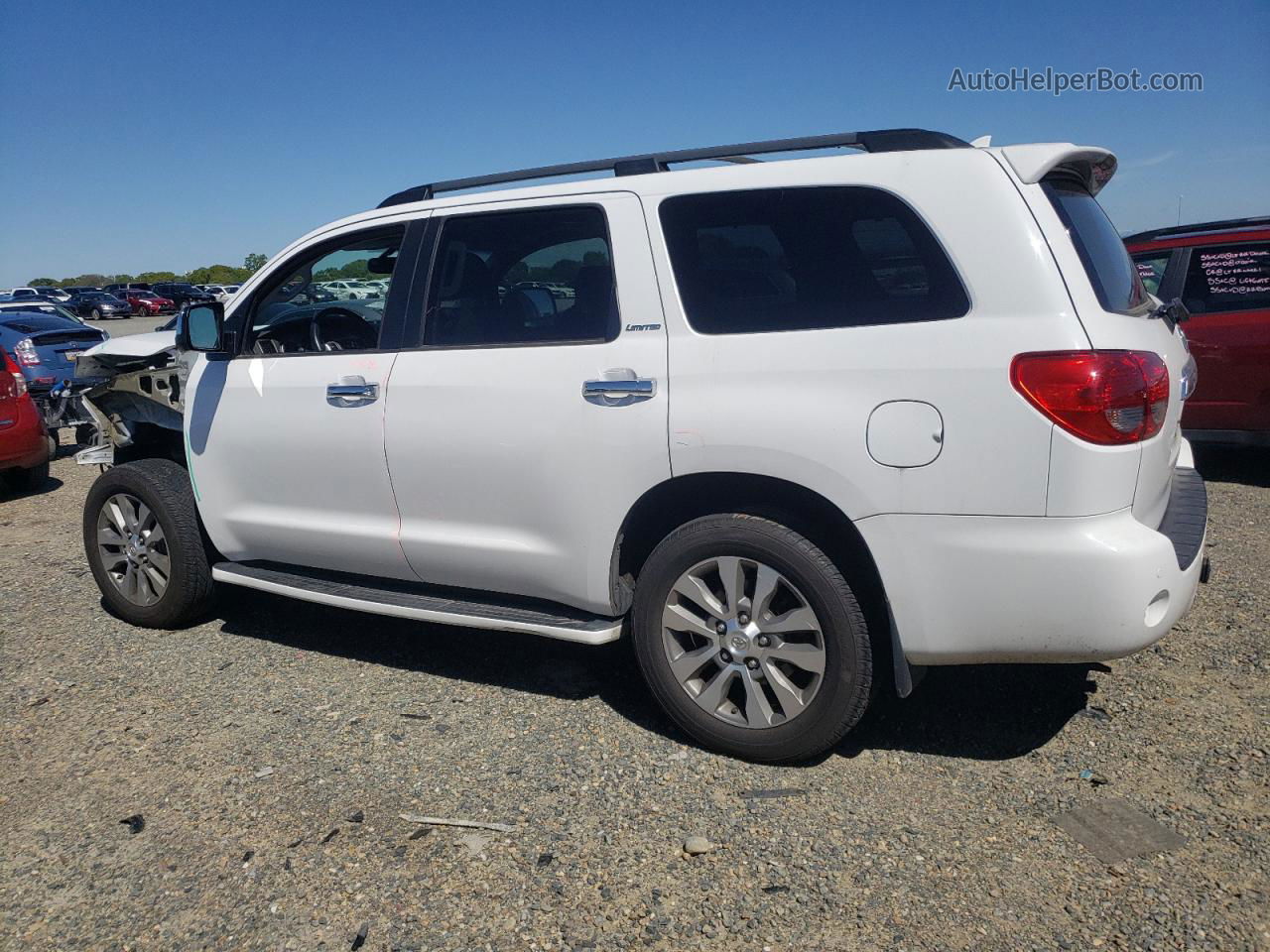 2016 Toyota Sequoia Limited White vin: 5TDJY5G1XGS144462