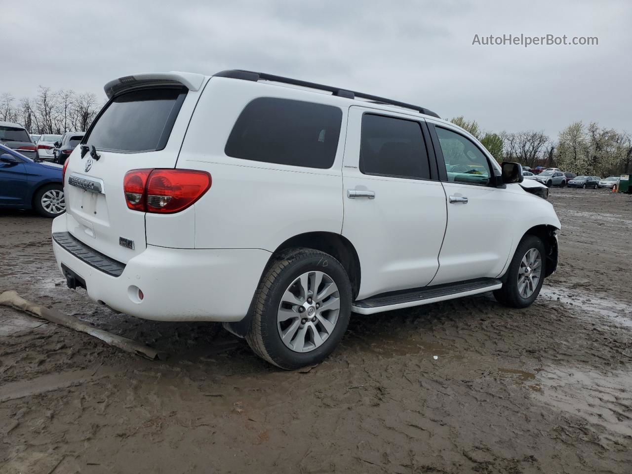 2016 Toyota Sequoia Limited White vin: 5TDJY5G1XGS146633