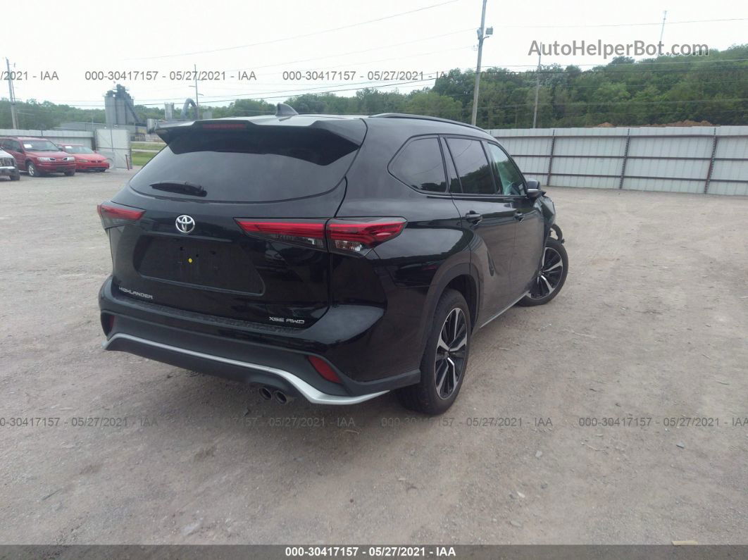 2021 Toyota Highlander Xse Черный vin: 5TDJZRBH3MS068250