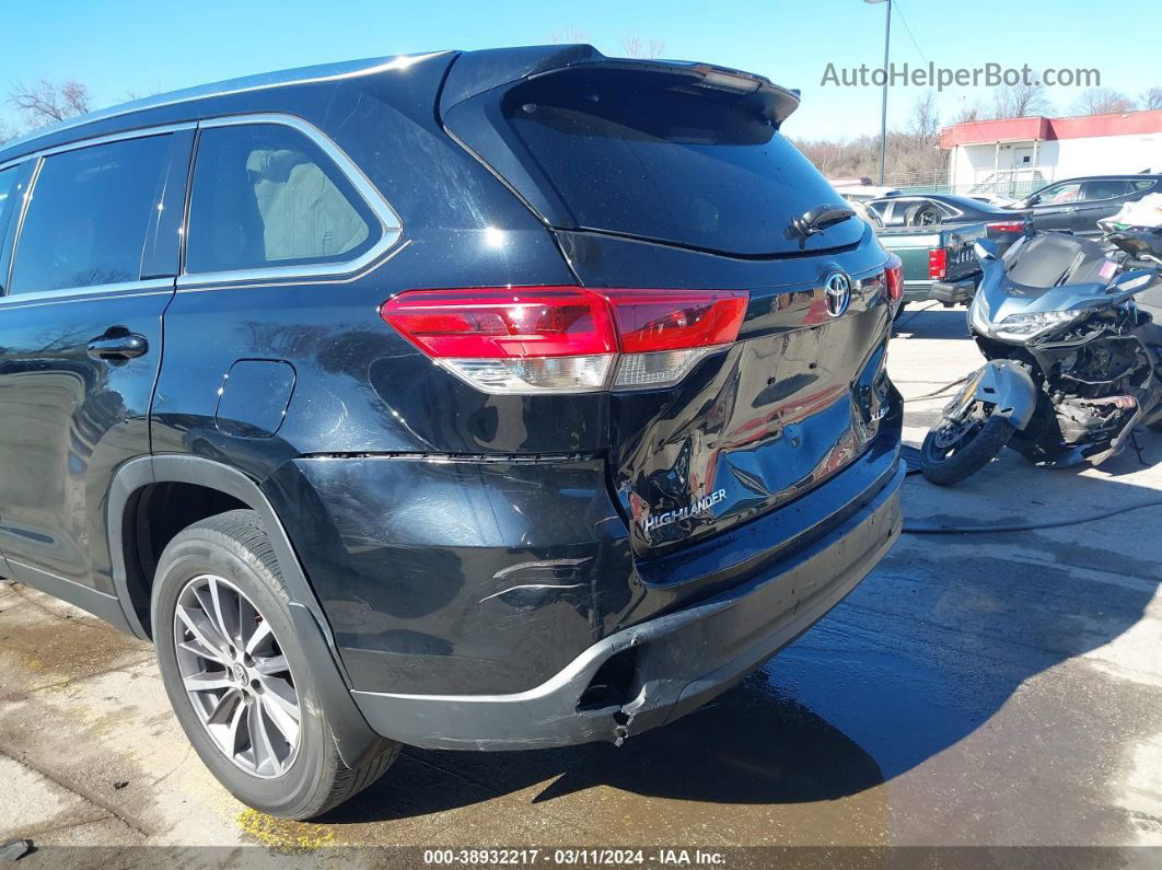 2019 Toyota Highlander Xle Black vin: 5TDJZRFH0KS582788