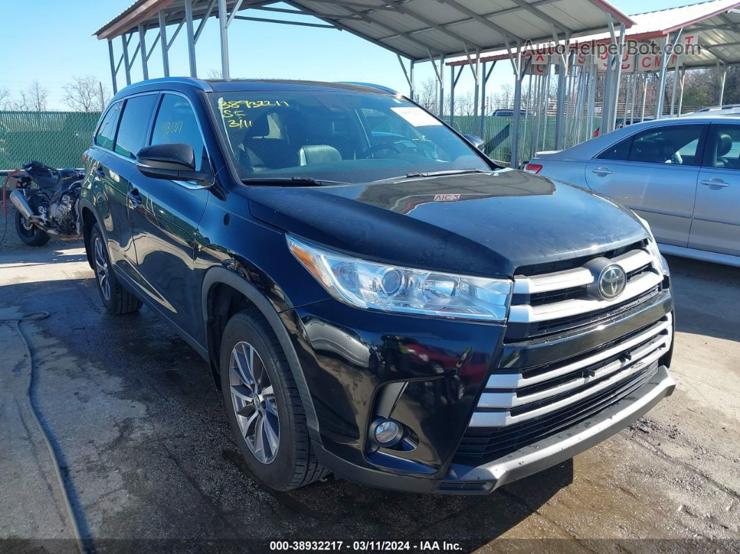 2019 Toyota Highlander Xle Черный vin: 5TDJZRFH0KS582788