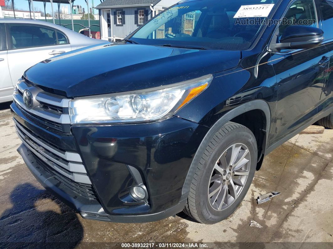 2019 Toyota Highlander Xle Black vin: 5TDJZRFH0KS582788