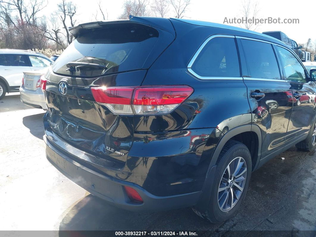 2019 Toyota Highlander Xle Черный vin: 5TDJZRFH0KS582788