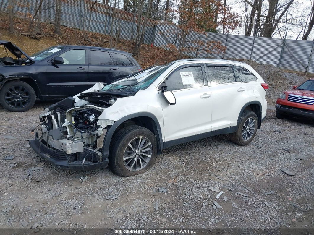 2019 Toyota Highlander Xle Белый vin: 5TDJZRFH0KS627972