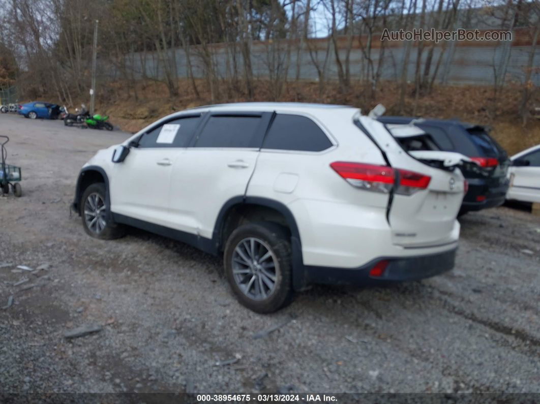 2019 Toyota Highlander Xle White vin: 5TDJZRFH0KS627972