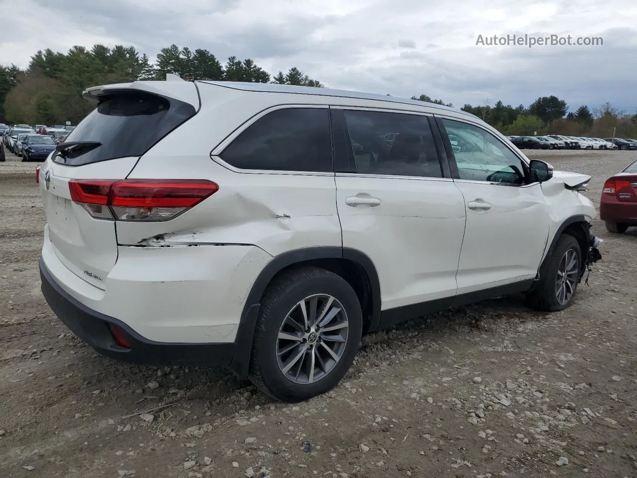 2019 Toyota Highlander Se White vin: 5TDJZRFH0KS628944