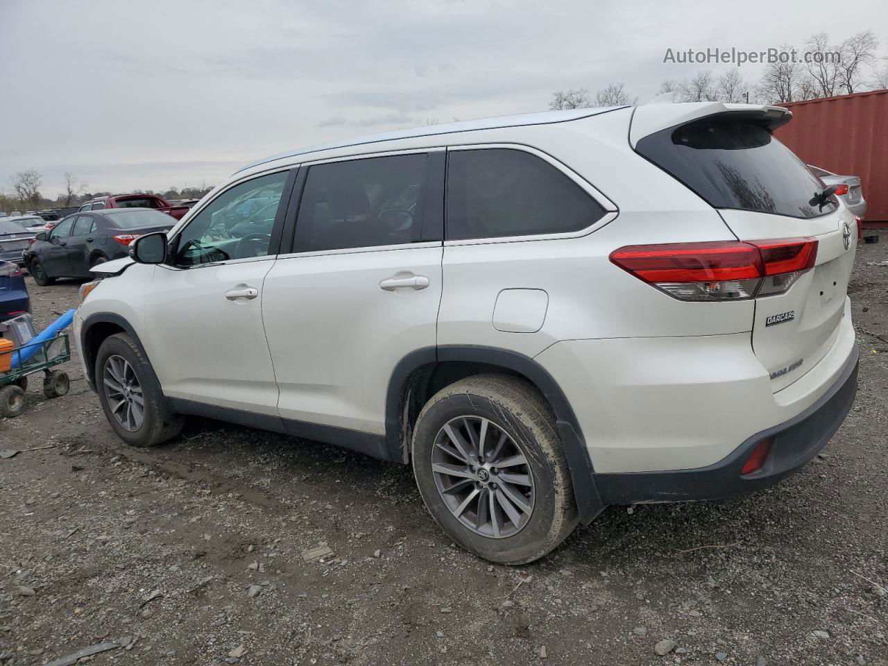 2019 Toyota Highlander Se White vin: 5TDJZRFH1KS934633