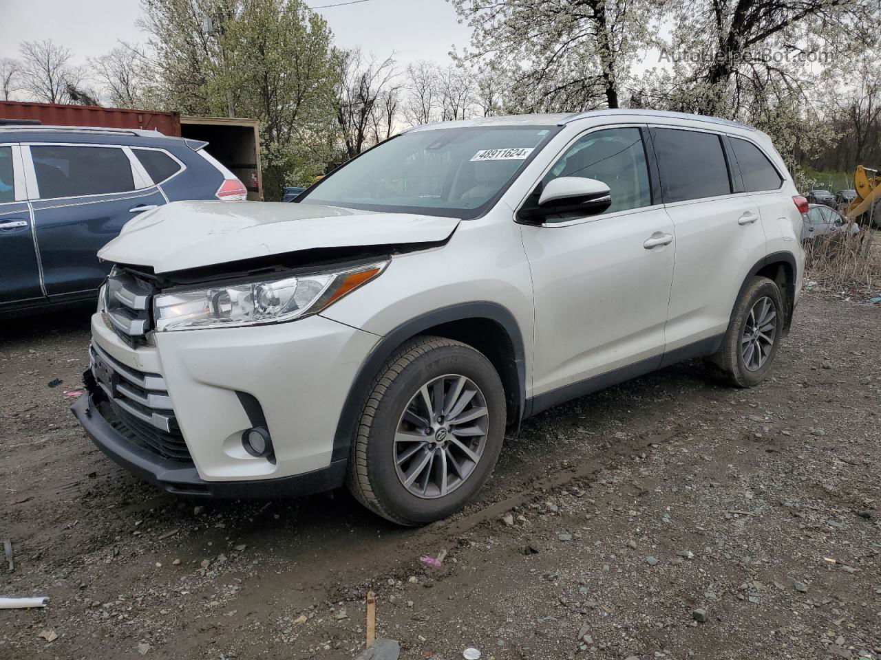 2019 Toyota Highlander Se White vin: 5TDJZRFH1KS934633