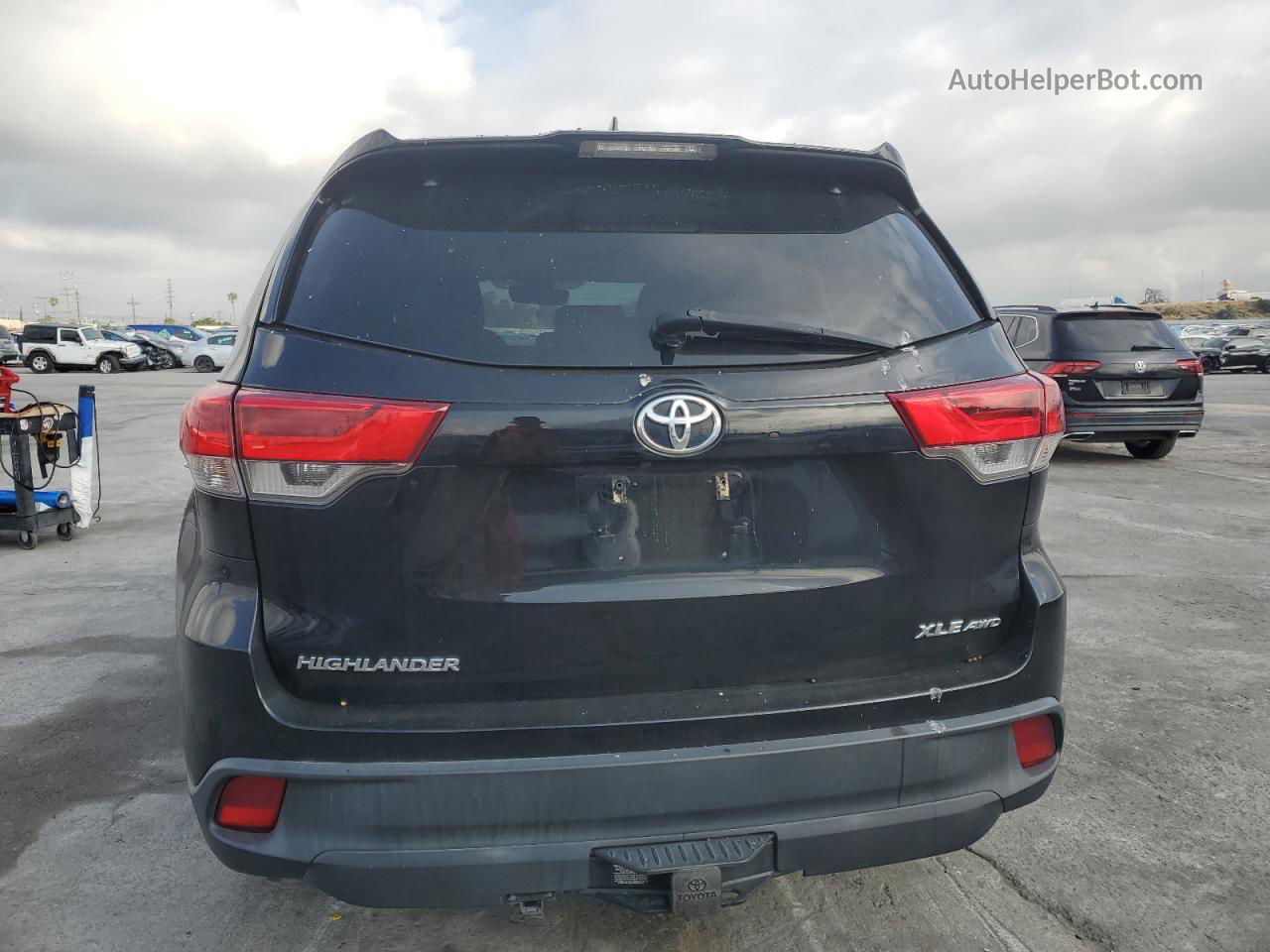 2019 Toyota Highlander Se Black vin: 5TDJZRFH2KS574224