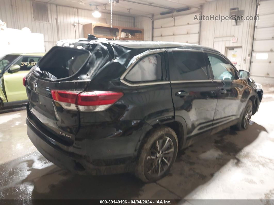 2019 Toyota Highlander Xle Черный vin: 5TDJZRFH2KS619842